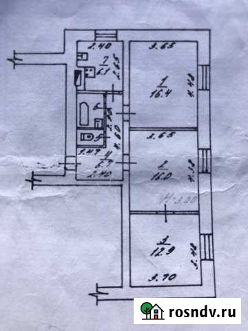 3-комнатная квартира, 61.4 м², 1/3 эт. на продажу в Кандалакше Кандалакша - изображение 1