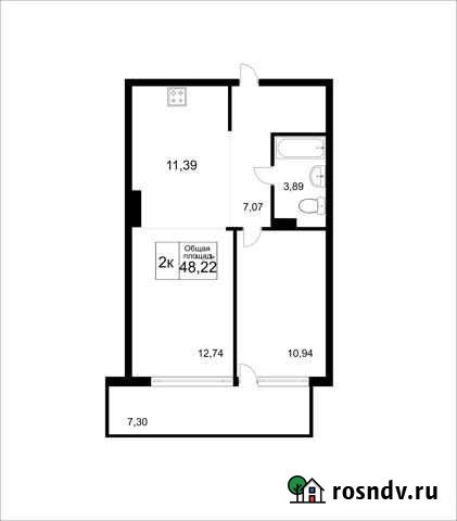2-комнатная квартира, 48.2 м², 5/14 эт. на продажу в Томске Томск - изображение 1
