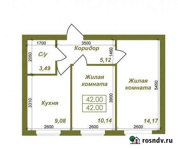 2-комнатная квартира, 42 м², 2/3 эт. на продажу в Пригородном Оренбургской области Пригородный - изображение 1