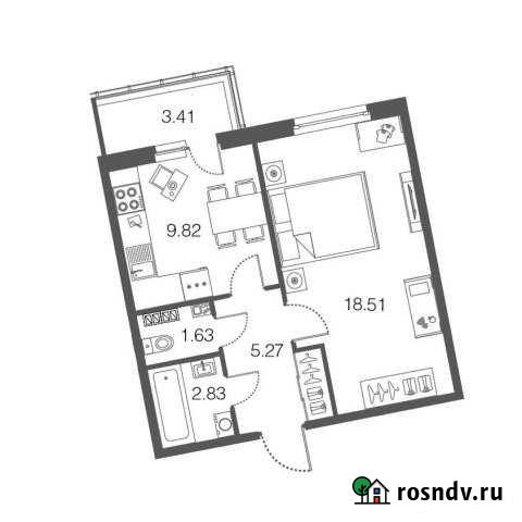 1-комнатная квартира, 38.1 м², 2/4 эт. на продажу в Токсово Токсово - изображение 1