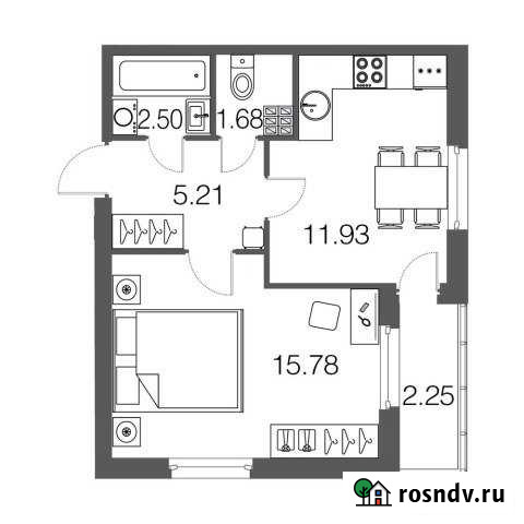 1-комнатная квартира, 37 м², 3/4 эт. на продажу в Токсово Токсово - изображение 1
