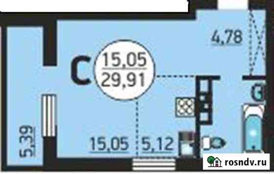 Квартира-студия, 29.9 м², 2/25 эт. на продажу в Новосибирске Новосибирск