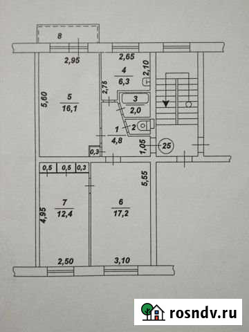 3-комнатная квартира, 61.5 м², 4/5 эт. на продажу в Миассе Миасс - изображение 1