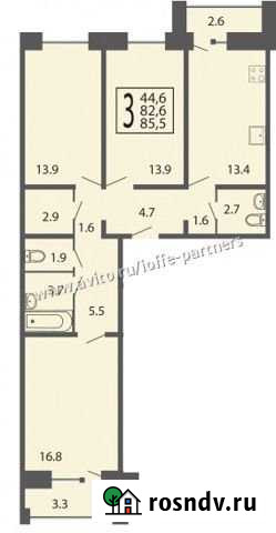 3-комнатная квартира, 85.5 м², 1/17 эт. на продажу во Владимире Владимир - изображение 1