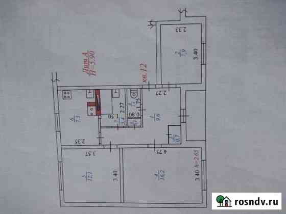 3-комнатная квартира, 60 м², 2/2 эт. на продажу в Вельске Вельск