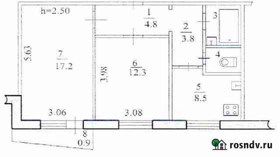 2-комнатная квартира, 51 м², 1/5 эт. на продажу в Смидовиче Смидович