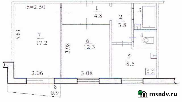 2-комнатная квартира, 51 м², 1/5 эт. на продажу в Смидовиче Смидович - изображение 1