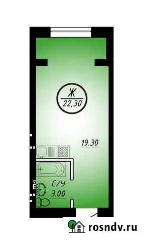 Квартира-студия, 22 м², 4/5 эт. на продажу в Краснодаре Краснодар - изображение 1