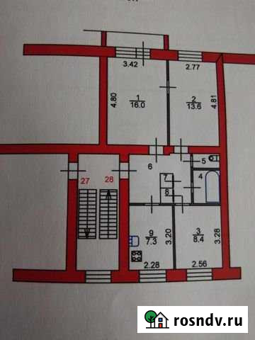 3-комнатная квартира, 57.8 м², 4/5 эт. на продажу в Белеве Белев - изображение 1