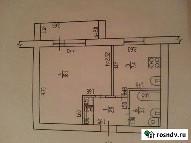 1-комнатная квартира, 34 м², 3/5 эт. на продажу в Фокино Брянской области Фокино - изображение 1