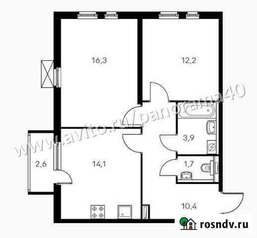 2-комнатная квартира, 59 м², 15/25 эт. на продажу в Калуге Калуга