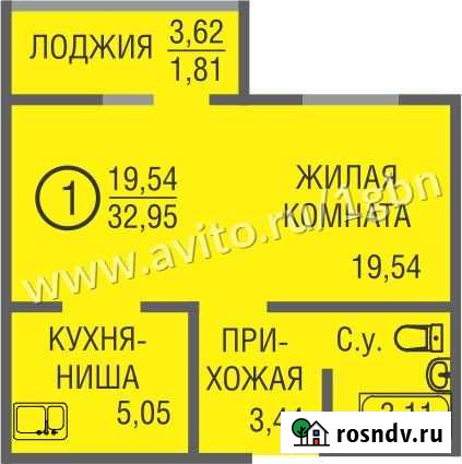 Квартира-студия, 33 м², 1/17 эт. на продажу в Оренбурге Оренбург - изображение 1