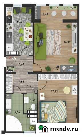 2-комнатная квартира, 62.3 м², 9/10 эт. на продажу в Севастополе Севастополь - изображение 1