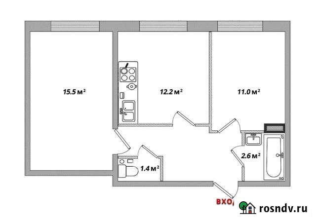 2-комнатная квартира, 50.9 м², 1/4 эт. на продажу в Сертолово Сертолово - изображение 1