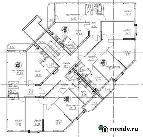 2-комнатная квартира, 66.4 м², 3/5 эт. на продажу в Волгограде Волгоград - изображение 1