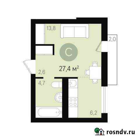 Квартира-студия, 27.4 м², 9/9 эт. на продажу в Новосибирске Новосибирск