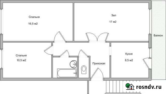 3-комнатная квартира, 64.5 м², 3/3 эт. на продажу в Камне-на-Оби Камень-на-Оби - изображение 1