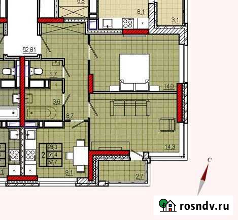 2-комнатная квартира, 52.7 м², 12/23 эт. на продажу в Долгопрудном Долгопрудный - изображение 1