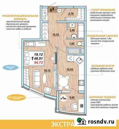 1-комнатная квартира, 54.7 м², 2/16 эт. на продажу в Рязани Рязань