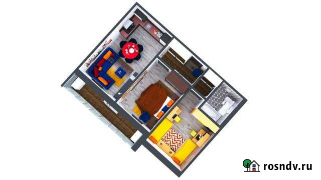 3-комнатная квартира, 60.7 м², 3/16 эт. на продажу в Барнауле Барнаул - изображение 1