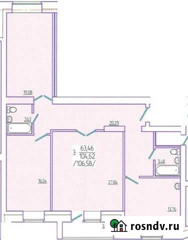 3-комнатная квартира, 106.6 м², 6/8 эт. на продажу в Миассе Миасс - изображение 1