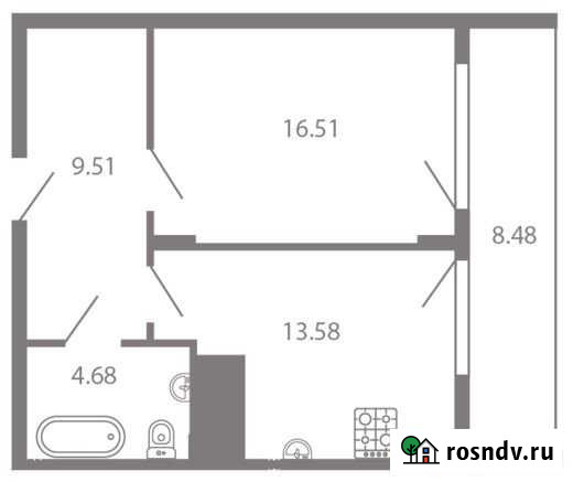 1-комнатная квартира, 52.8 м², 3/18 эт. на продажу в Иваново Иваново - изображение 1
