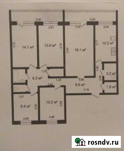 5-комнатная квартира, 109.6 м², 9/9 эт. на продажу в Рязани Рязань - изображение 1