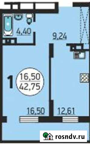 1-комнатная квартира, 42.8 м², 10/25 эт. на продажу в Новосибирске Новосибирск - изображение 1