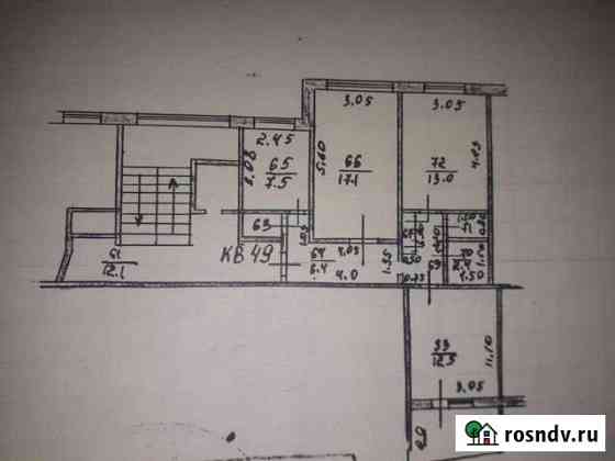 3-комнатная квартира, 68 м², 3/5 эт. на продажу в Ливнах Ливны