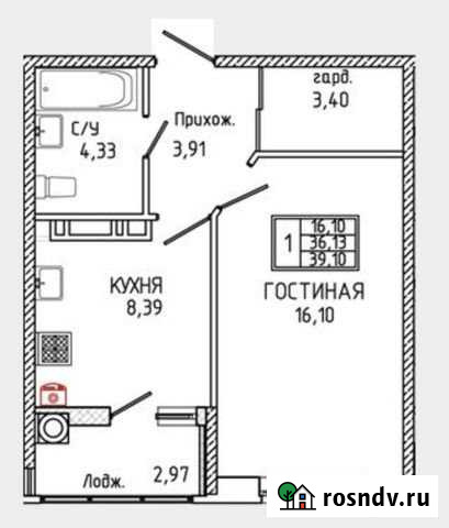 1-комнатная квартира, 39 м², 18/18 эт. на продажу в Ставрополе Ставрополь - изображение 1