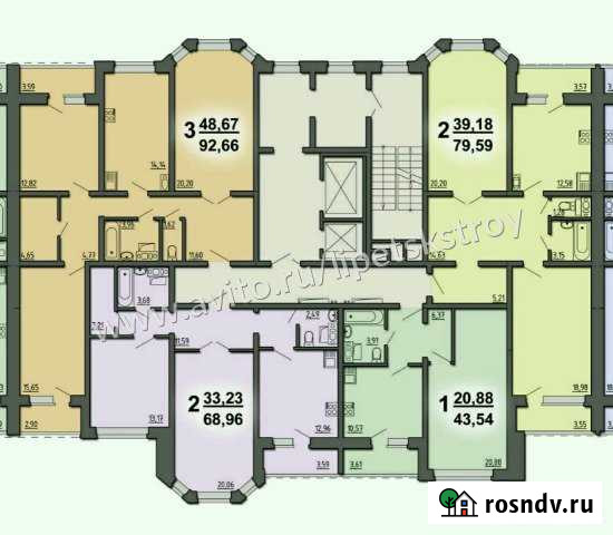 2-комнатная квартира, 69 м², 10/17 эт. на продажу в Липецке Липецк - изображение 1