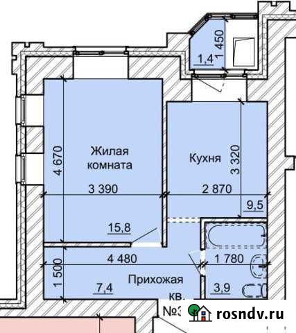 1-комнатная квартира, 38 м², 10/17 эт. на продажу в Барнауле Барнаул - изображение 1