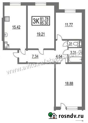 3-комнатная квартира, 81.8 м², 4/10 эт. на продажу в Саратове Саратов - изображение 1