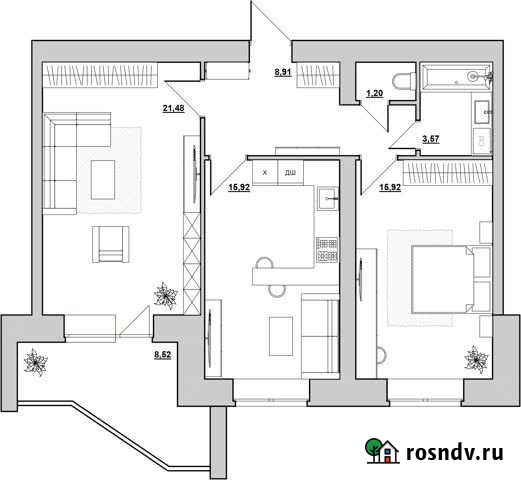 2-комнатная квартира, 67 м², 7/10 эт. на продажу в Тобольске Тобольск - изображение 1