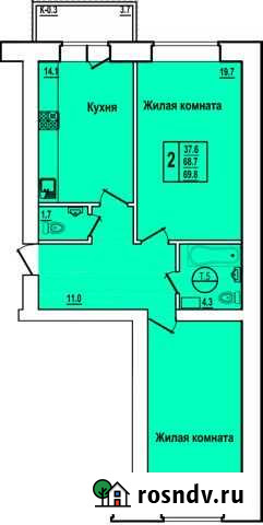 2-комнатная квартира, 71.8 м², 1/5 эт. на продажу в Пскове Псков - изображение 1