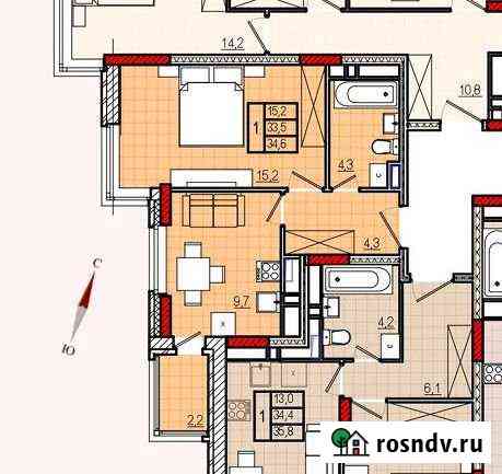 1-комнатная квартира, 34.6 м², 12/23 эт. на продажу в Долгопрудном Долгопрудный