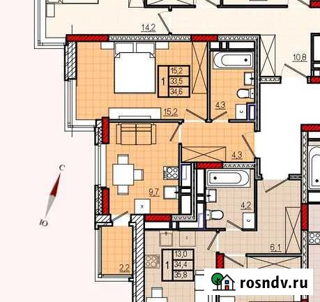 1-комнатная квартира, 34.6 м², 12/23 эт. на продажу в Долгопрудном Долгопрудный - изображение 1