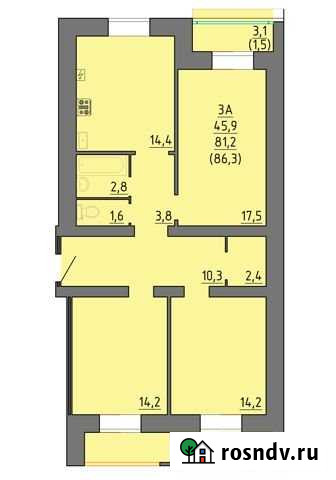 3-комнатная квартира, 91 м², 3/9 эт. на продажу в Великом Новгороде Великий Новгород - изображение 1
