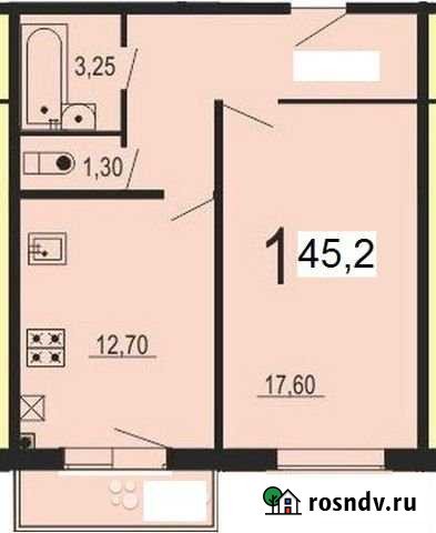 1-комнатная квартира, 45 м², 1/10 эт. на продажу в Железногорске Курской области Железногорск - изображение 1