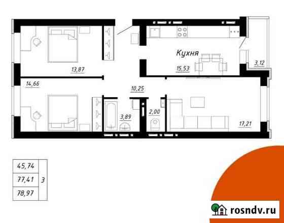 3-комнатная квартира, 79 м², 3/5 эт. на продажу в Стерлитамаке Стерлитамак