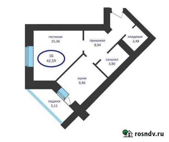 1-комнатная квартира, 43 м², 7/14 эт. на продажу в Тюмени Тюмень