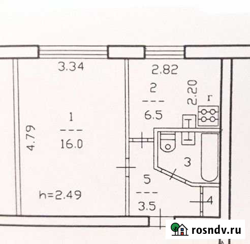 1-комнатная квартира, 29 м², 1/5 эт. на продажу в Угловском Угловское - изображение 1