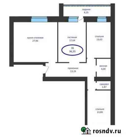 3-комнатная квартира, 96 м², 9/14 эт. на продажу в Тюмени Тюмень