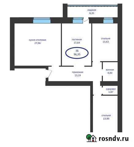 3-комнатная квартира, 96 м², 9/14 эт. на продажу в Тюмени Тюмень - изображение 1