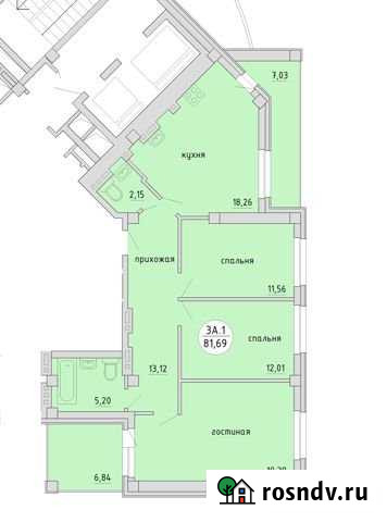 3-комнатная квартира, 89 м², 12/17 эт. на продажу в Новосибирске Новосибирск - изображение 1