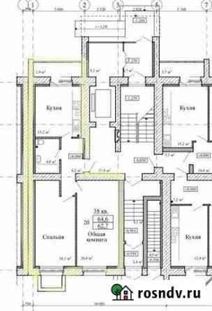2-комнатная квартира, 64.6 м², 1/9 эт. на продажу в Тамбове Тамбов