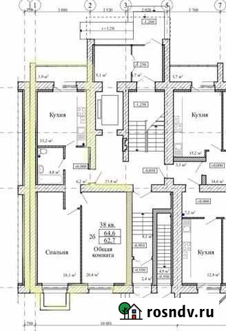 2-комнатная квартира, 64.6 м², 1/9 эт. на продажу в Тамбове Тамбов - изображение 1