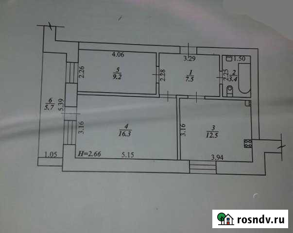 2-комнатная квартира, 48.9 м², 3/3 эт. на продажу в Викулово Викулово - изображение 1