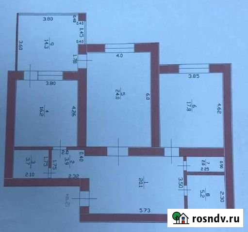 2-комнатная квартира, 108 м², 5/6 эт. на продажу в Приморско-Ахтарске Приморско-Ахтарск - изображение 1