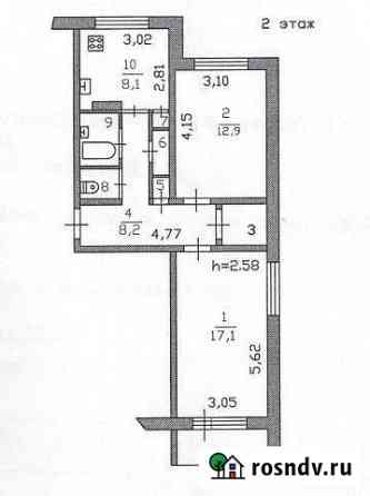 2-комнатная квартира, 52.9 м², 2/5 эт. на продажу в Красной Долине Красная Долина